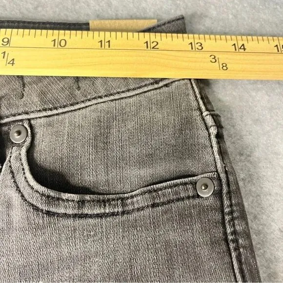 Madewell Women’s Curvy High Rise Skinny Charcoal Distressed Jeans NWT