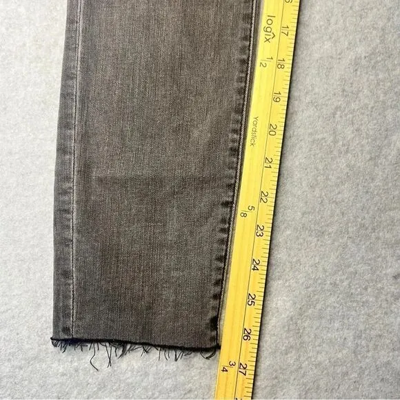 Madewell Women’s Curvy High Rise Skinny Charcoal Distressed Jeans NWT