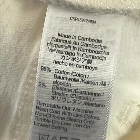 Madewell Womens‎ The Curvy Perfect Vintage Jeans Tile White Size 27 New