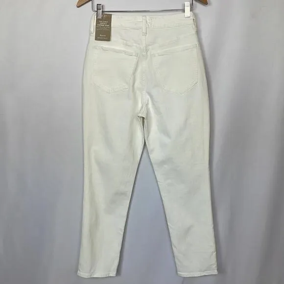 Madewell Womens‎ The Curvy Perfect Vintage Jeans Tile White Size 27 New
