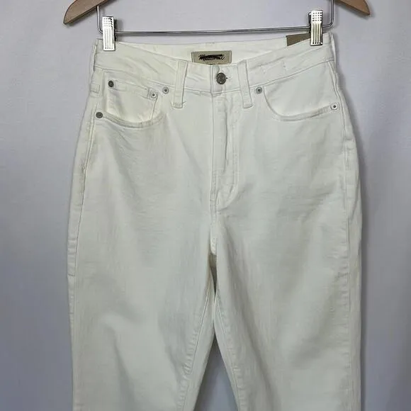Madewell Womens‎ The Curvy Perfect Vintage Jeans Tile White Size 27 New