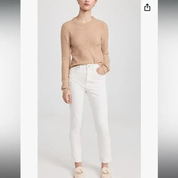 Madewell Womens‎ The Curvy Perfect Vintage Jeans Tile White Size 27 New