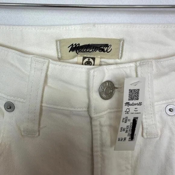 Madewell Womens‎ The Curvy Perfect Vintage Jeans Tile White Size 27 New