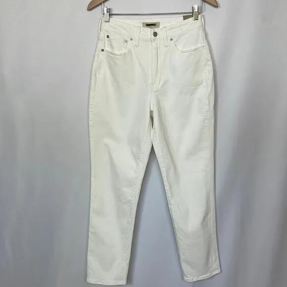 Madewell Womens‎ The Curvy Perfect Vintage Jeans Tile White Size 27 New