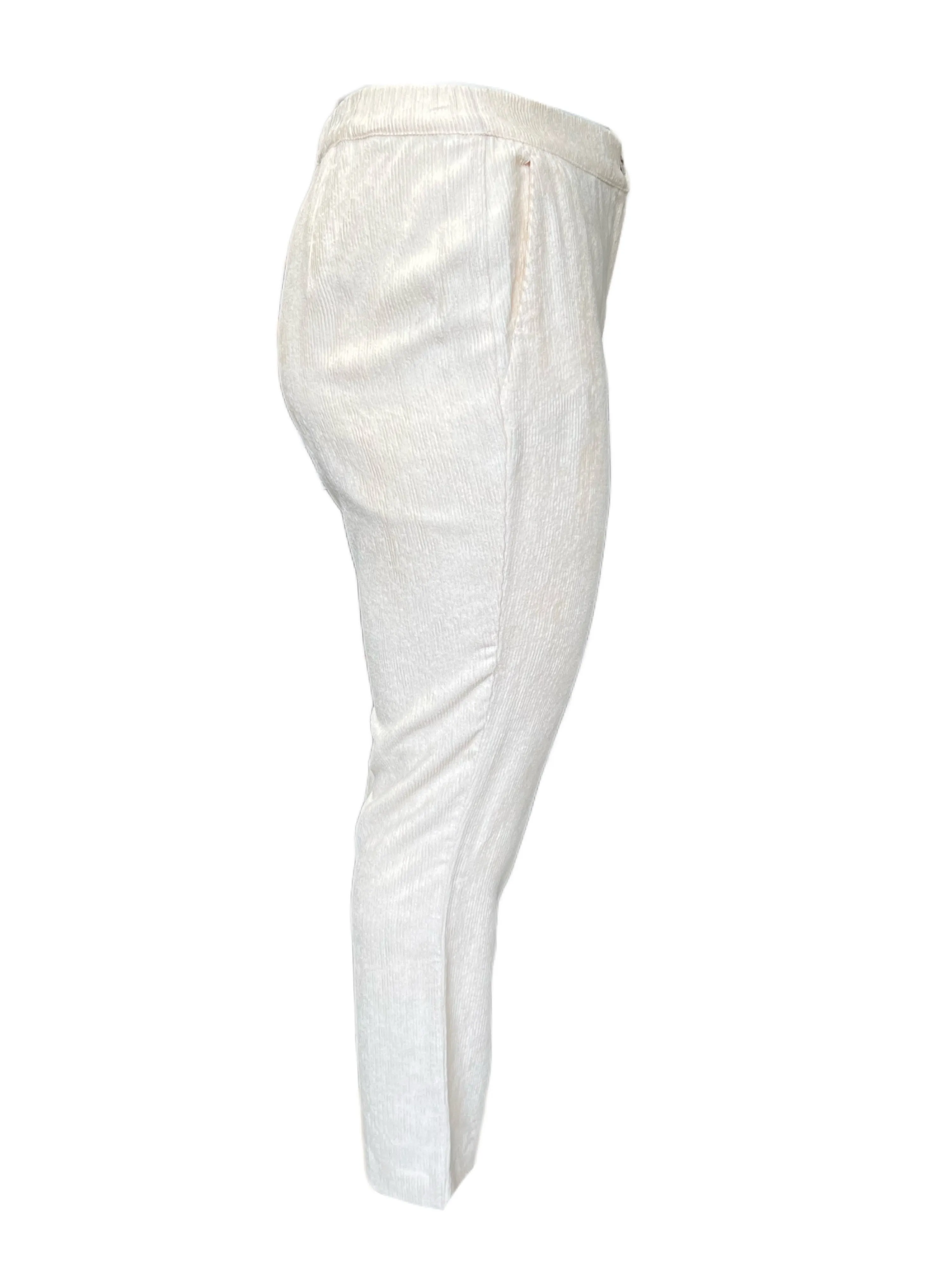 Marina Rinaldi Women's Ivory Recinto Viscose Pants NWT