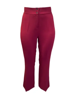 Marina Rinaldi Women's Red Riccioli Straight Leg Pants NWT