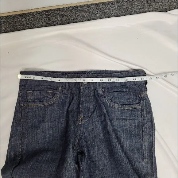 MAVI jeans dark wash Dawn wide leg mid rise raw hem 27