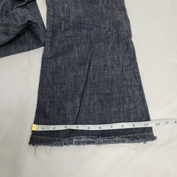 MAVI jeans dark wash Dawn wide leg mid rise raw hem 27