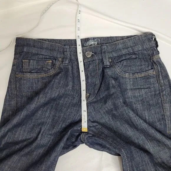 MAVI jeans dark wash Dawn wide leg mid rise raw hem 27