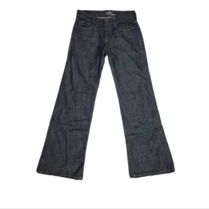 MAVI jeans dark wash Dawn wide leg mid rise raw hem 27