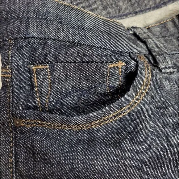 MAVI jeans dark wash Dawn wide leg mid rise raw hem 27