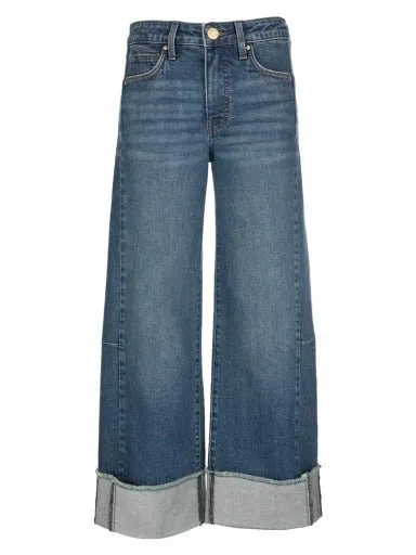 MEG HIGH RISE FAB AB WIDE LEG -ROLL UP