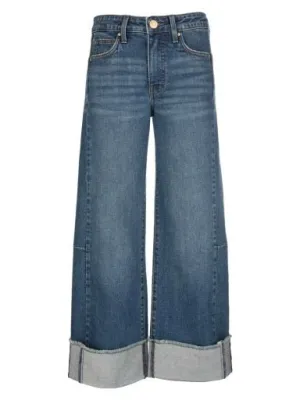 MEG HIGH RISE FAB AB WIDE LEG -ROLL UP