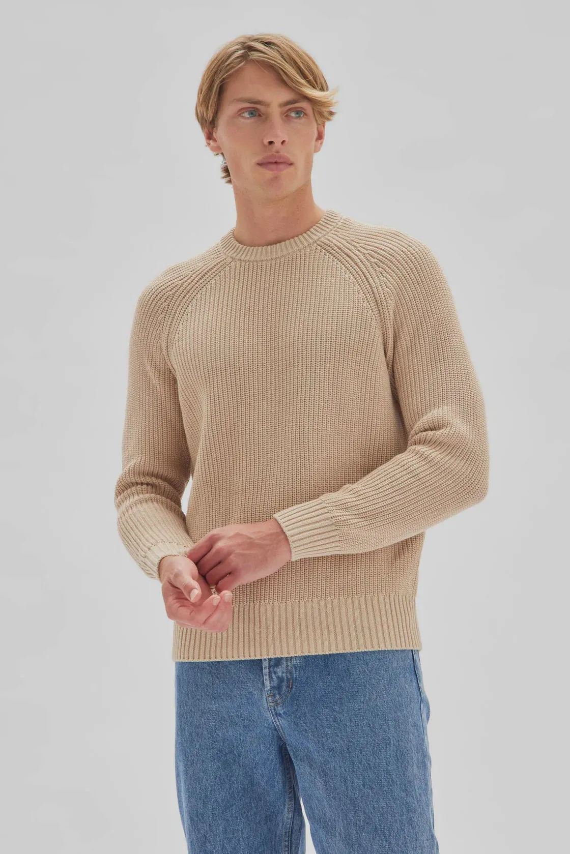 Mens Hugo Knit Natural