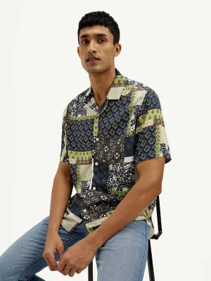 Men's Resort Collar Ethnic Motif Relaxed Fit Shirt