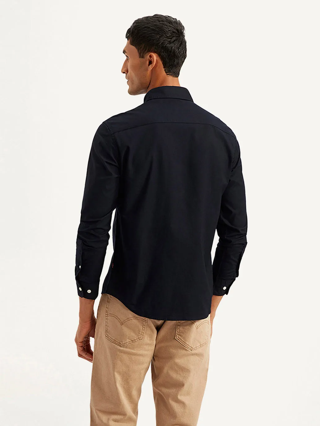 Men's Solid Slim Fit Oxford Shirt