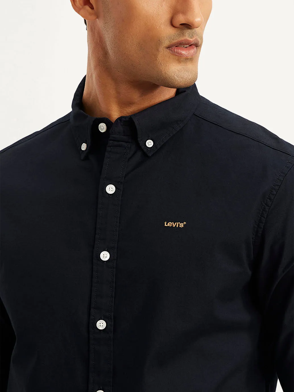 Men's Solid Slim Fit Oxford Shirt