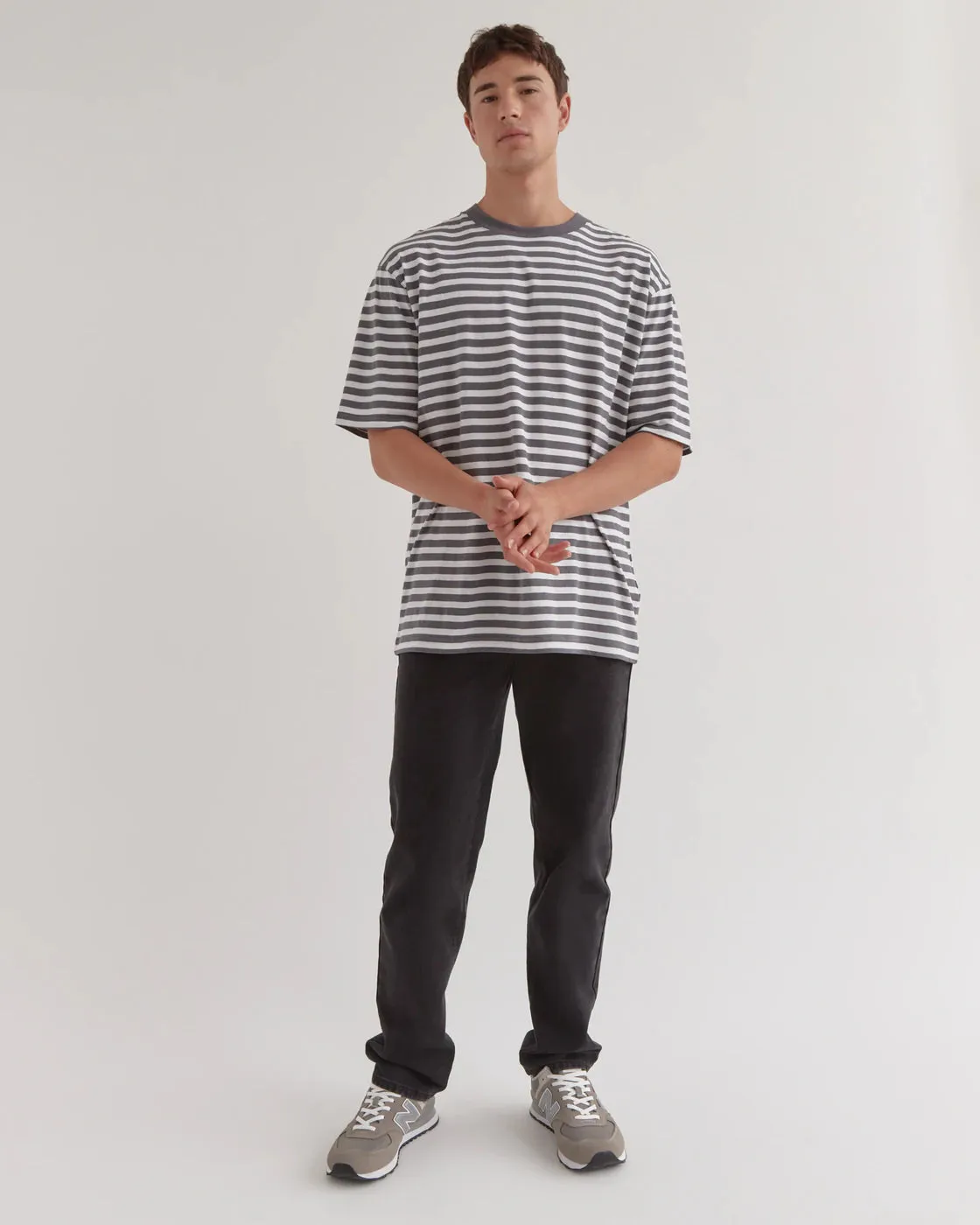 Mens Tee Graphite Stripe