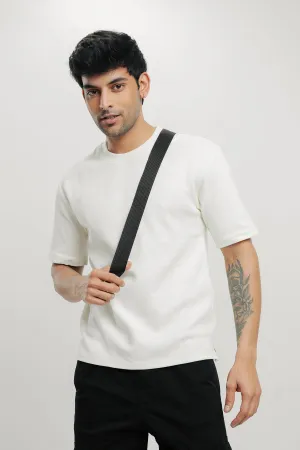 Men's Textured Crew Neck T-Shirt
