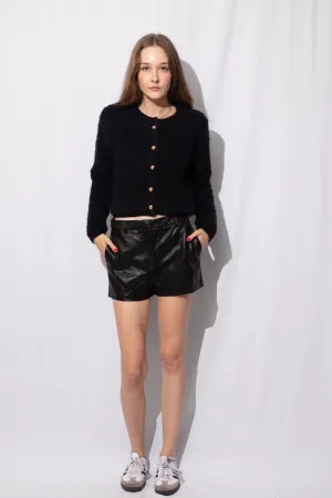 Mica Faux Leather Shorts