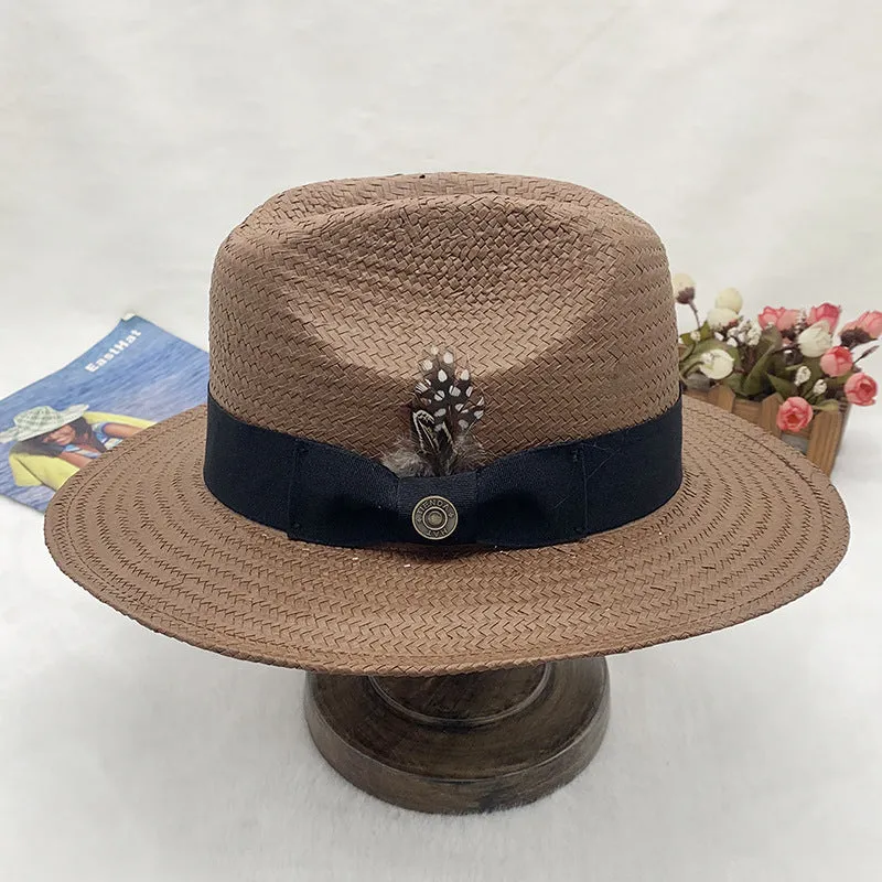 Miller Ranch Straw Trilby Fedora – Coffee[Fast shipping and box packing]