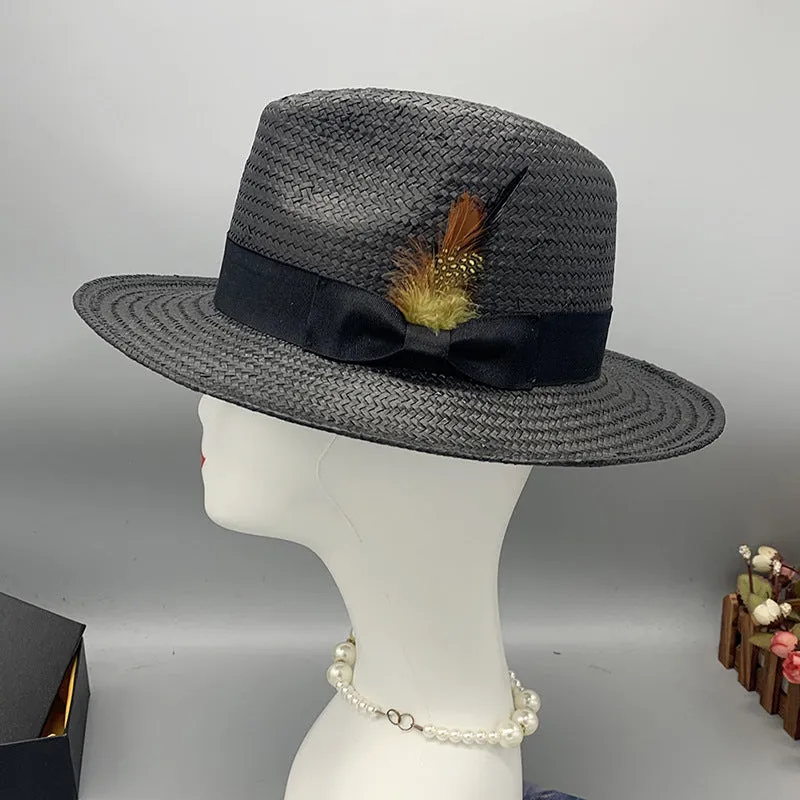 Miller Ranch Straw Trilby Fedora – Coffee[Fast shipping and box packing]
