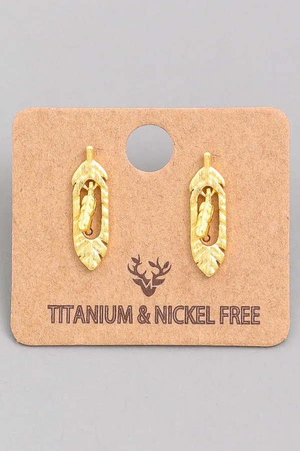 Mini Feather Studs