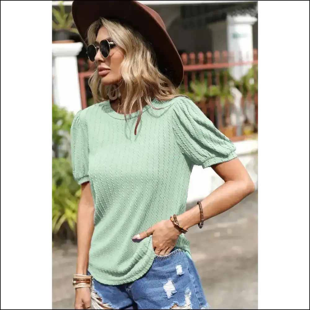 Mist Green Textured Puff Sleeve: Instant Fabulous, just Add You! 💚 Needful Things