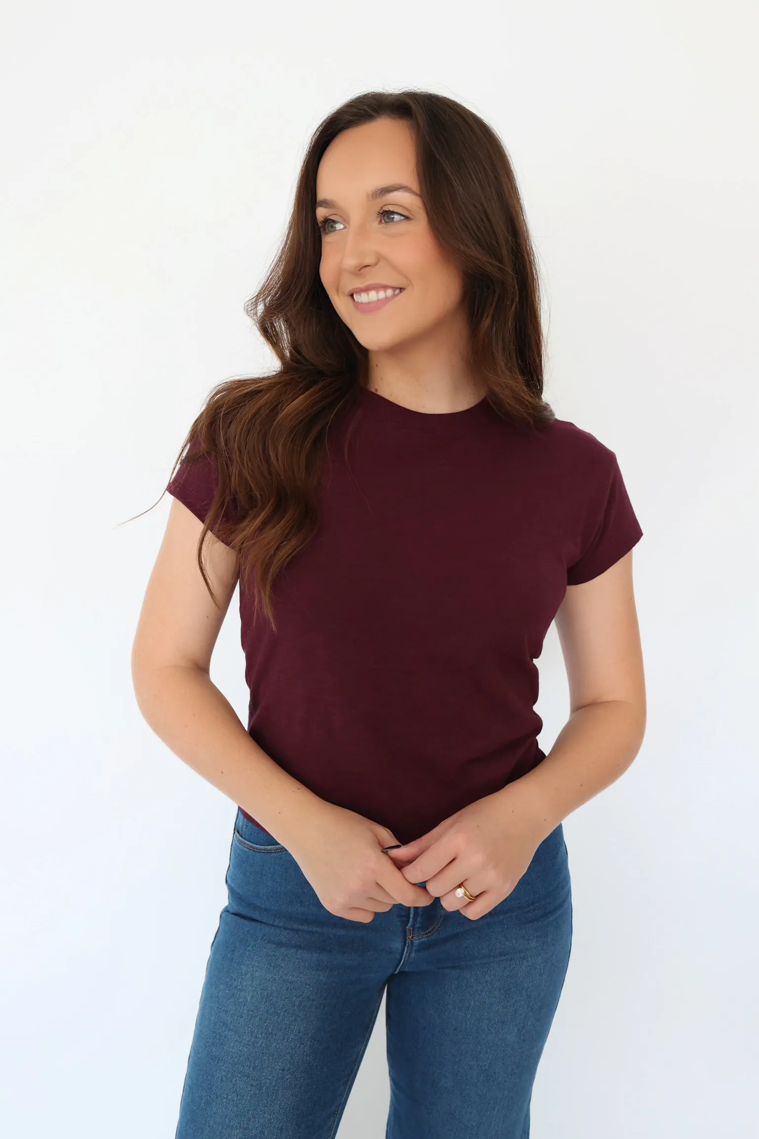 Modern Slub Tee - Berry Wine (FINIAL SALE)