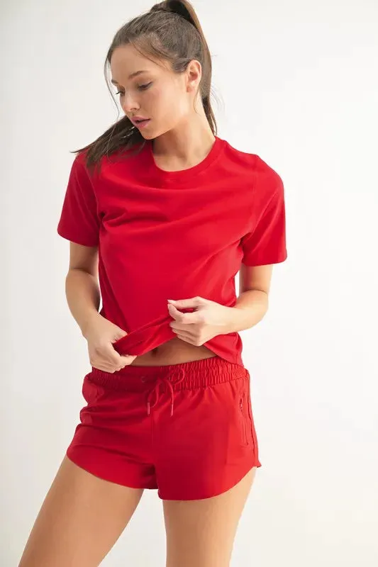 MONO B Round Neck Short Sleeve T-Shirt