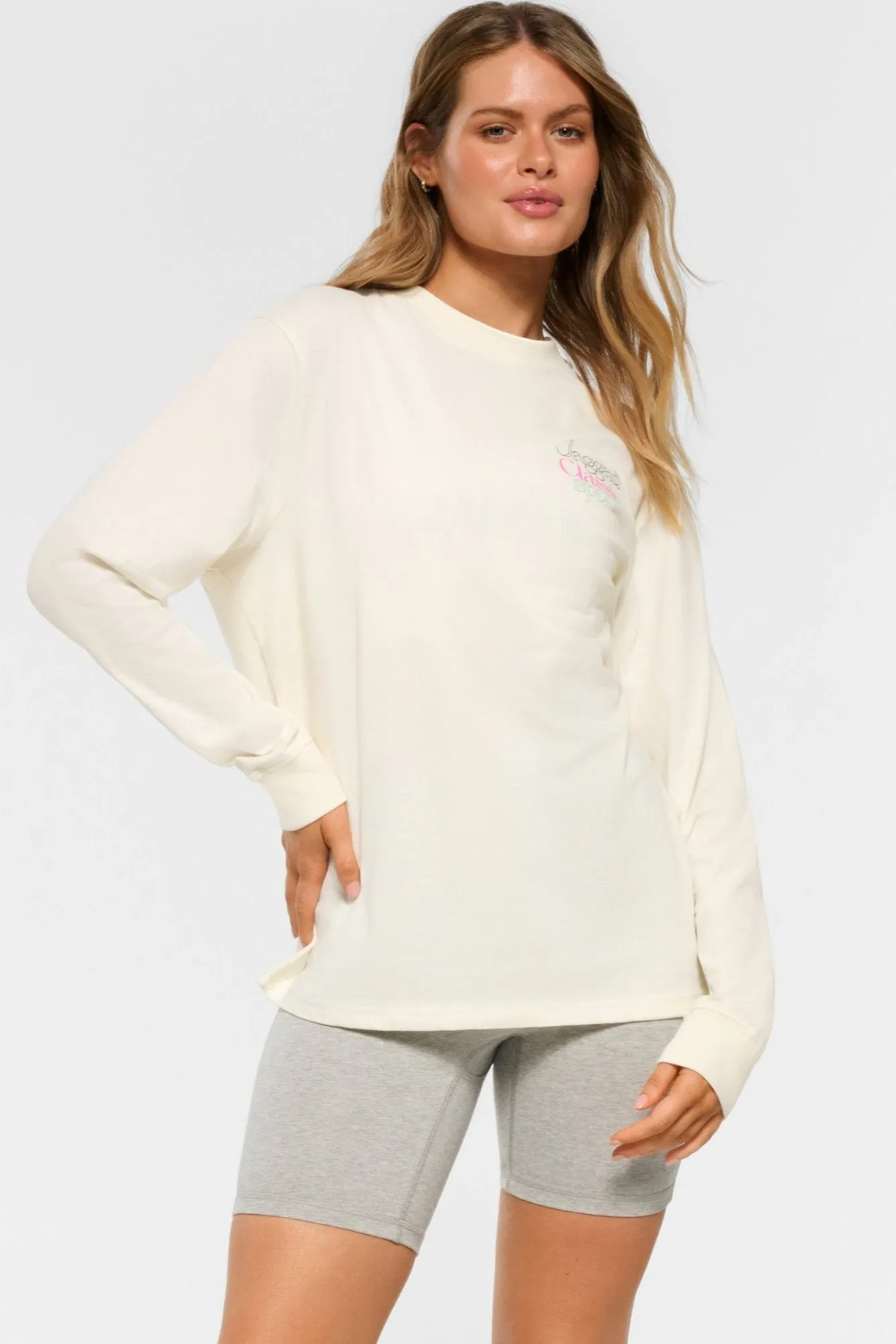 MONTE OVERSIZED LONG SLEEVE TEE SWAN