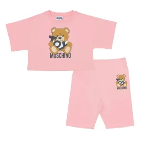 Moschino Pink Cycling Shorts Set