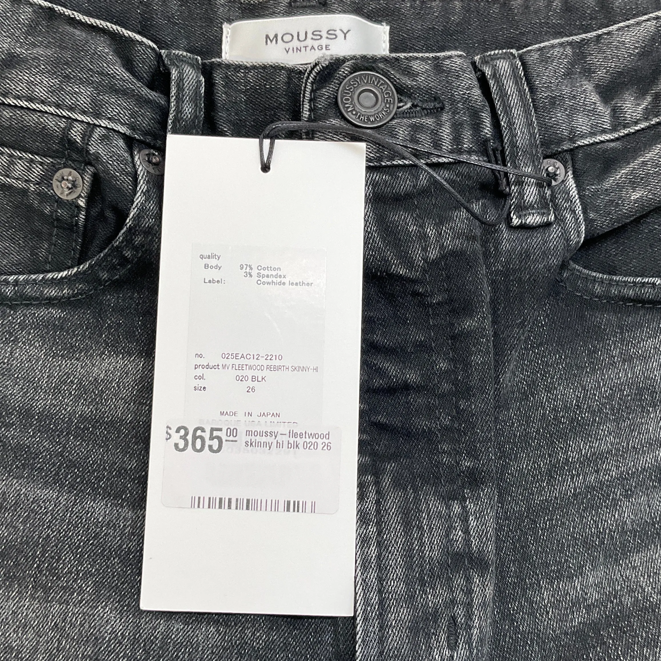 Moussy Vintage Black Fleetwood Rebirth Skinny Jeans
