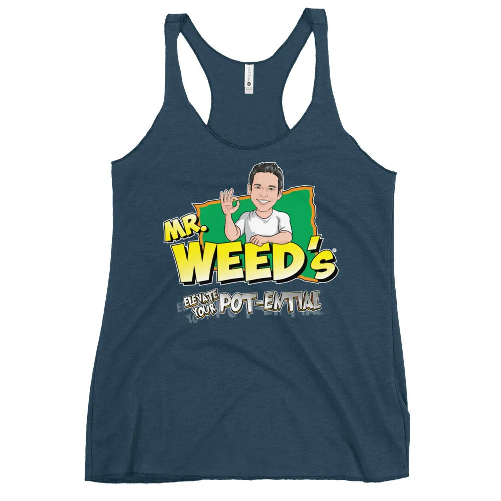Mr. Weed's: Elevate Your Pot-ential (Racerback Tank)