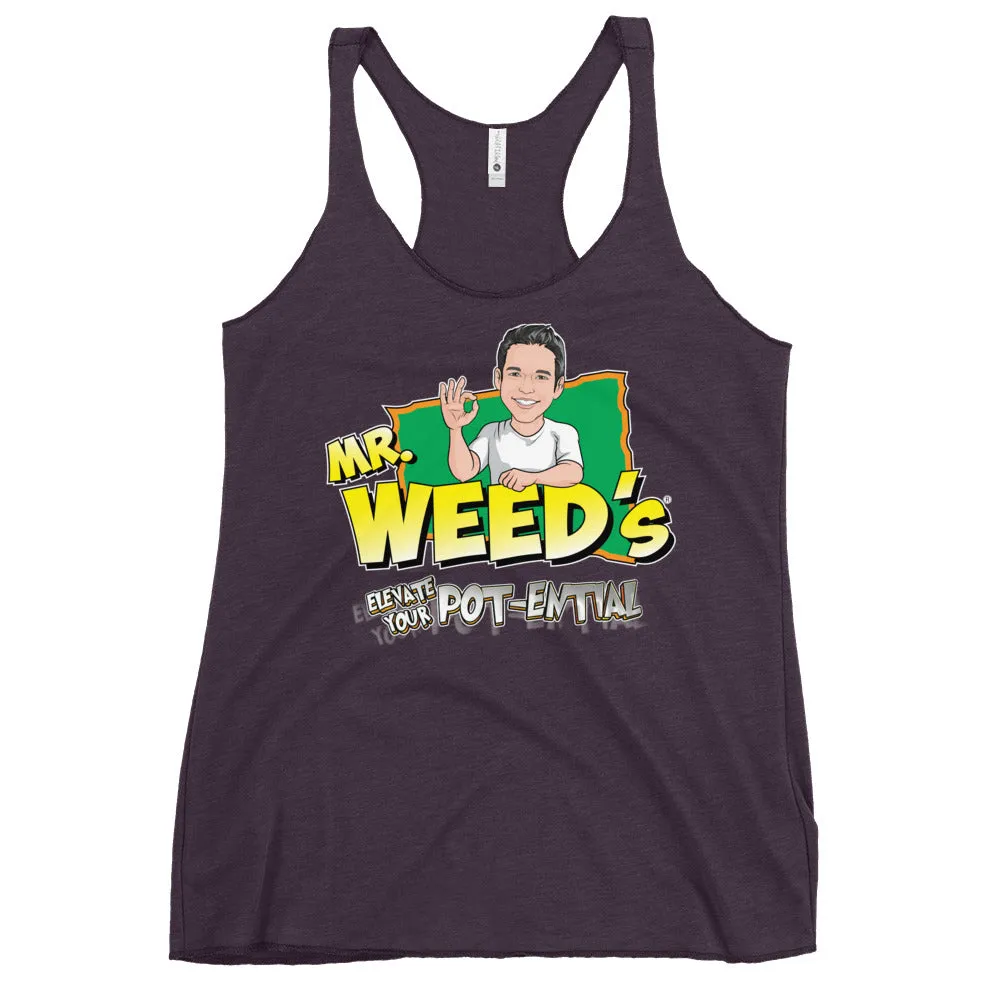 Mr. Weed's: Elevate Your Pot-ential (Racerback Tank)