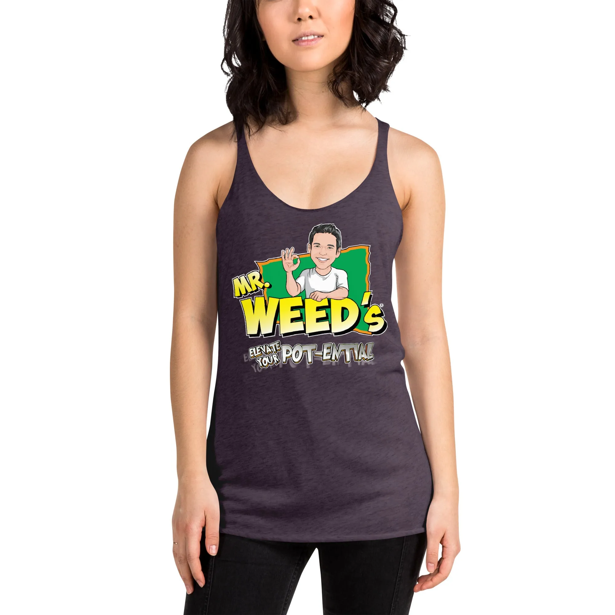 Mr. Weed's: Elevate Your Pot-ential (Racerback Tank)