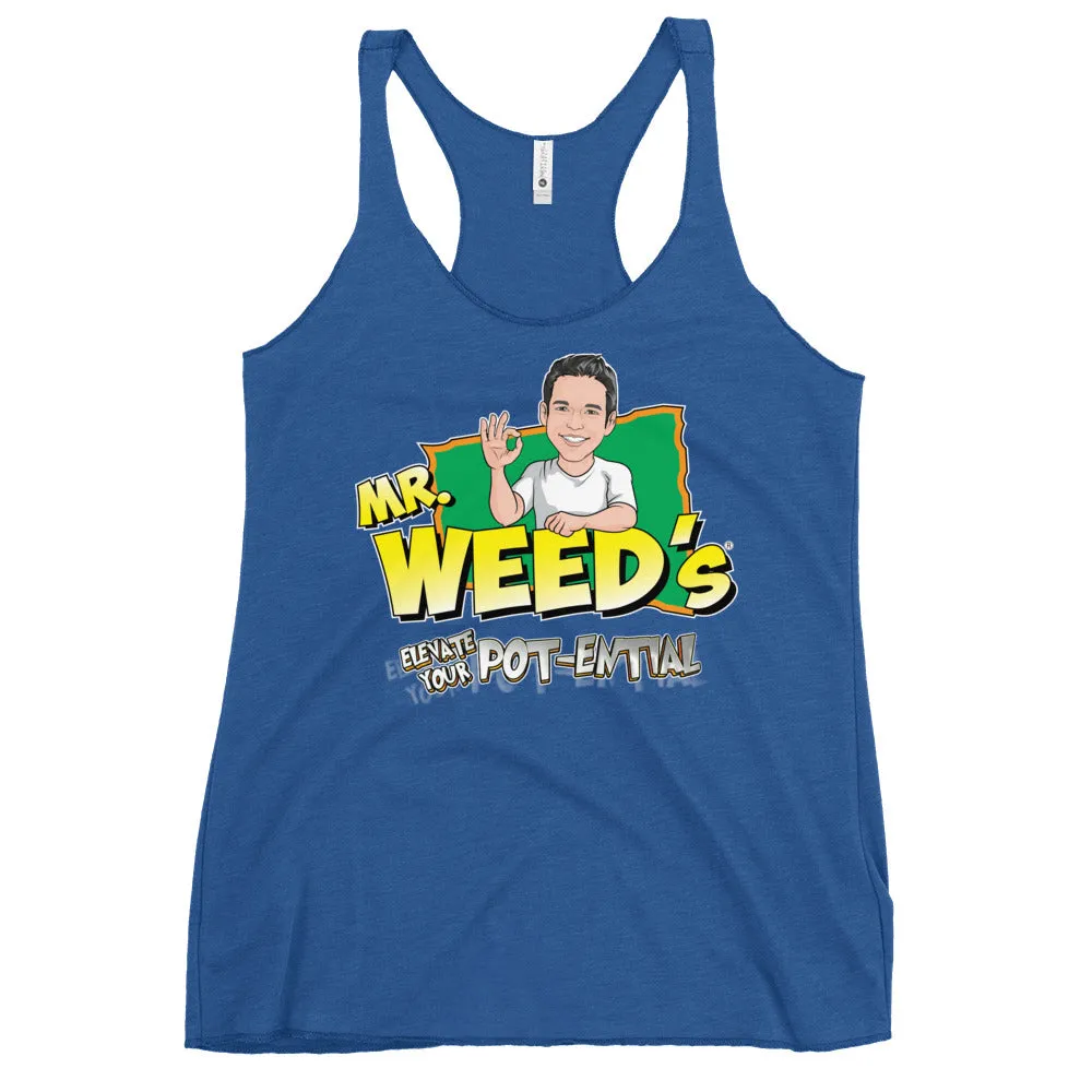 Mr. Weed's: Elevate Your Pot-ential (Racerback Tank)