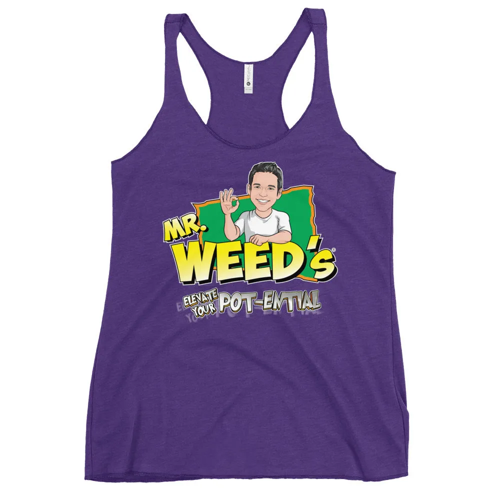 Mr. Weed's: Elevate Your Pot-ential (Racerback Tank)