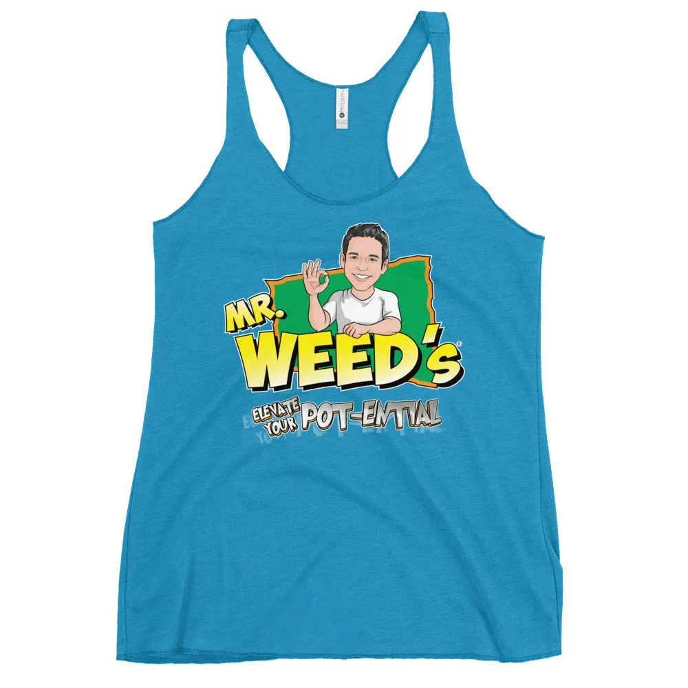 Mr. Weed's: Elevate Your Pot-ential (Racerback Tank)