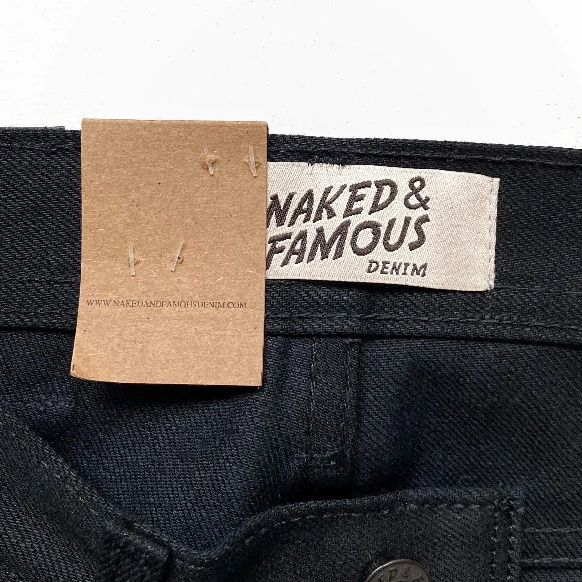 Naked & Famous Denim Solid Black Selvedge - Weird Guy Jeans
