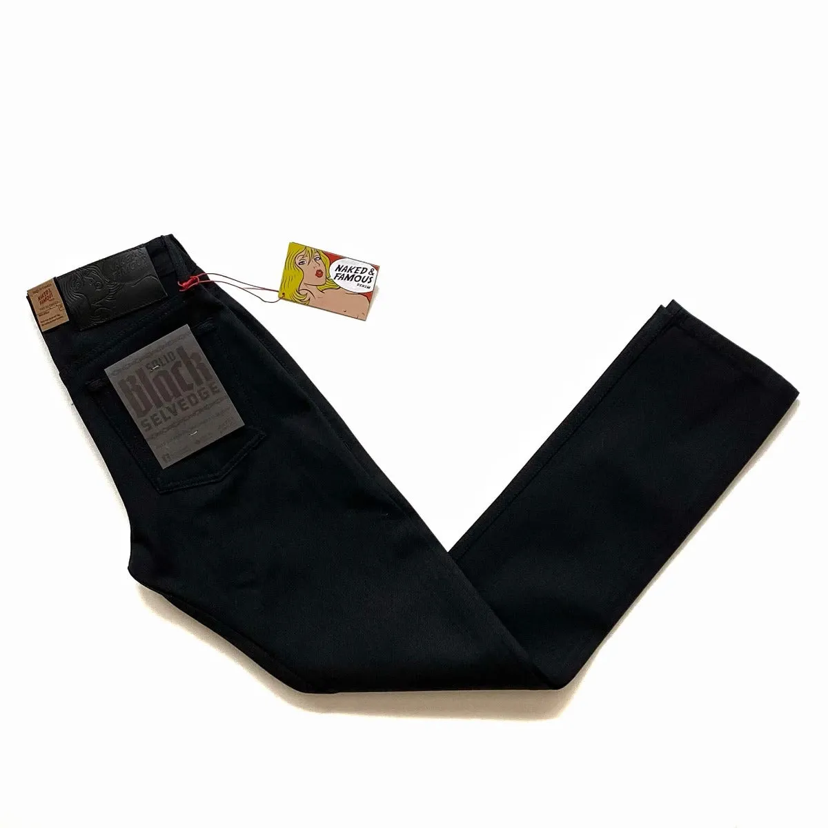 Naked & Famous Denim Solid Black Selvedge - Weird Guy Jeans