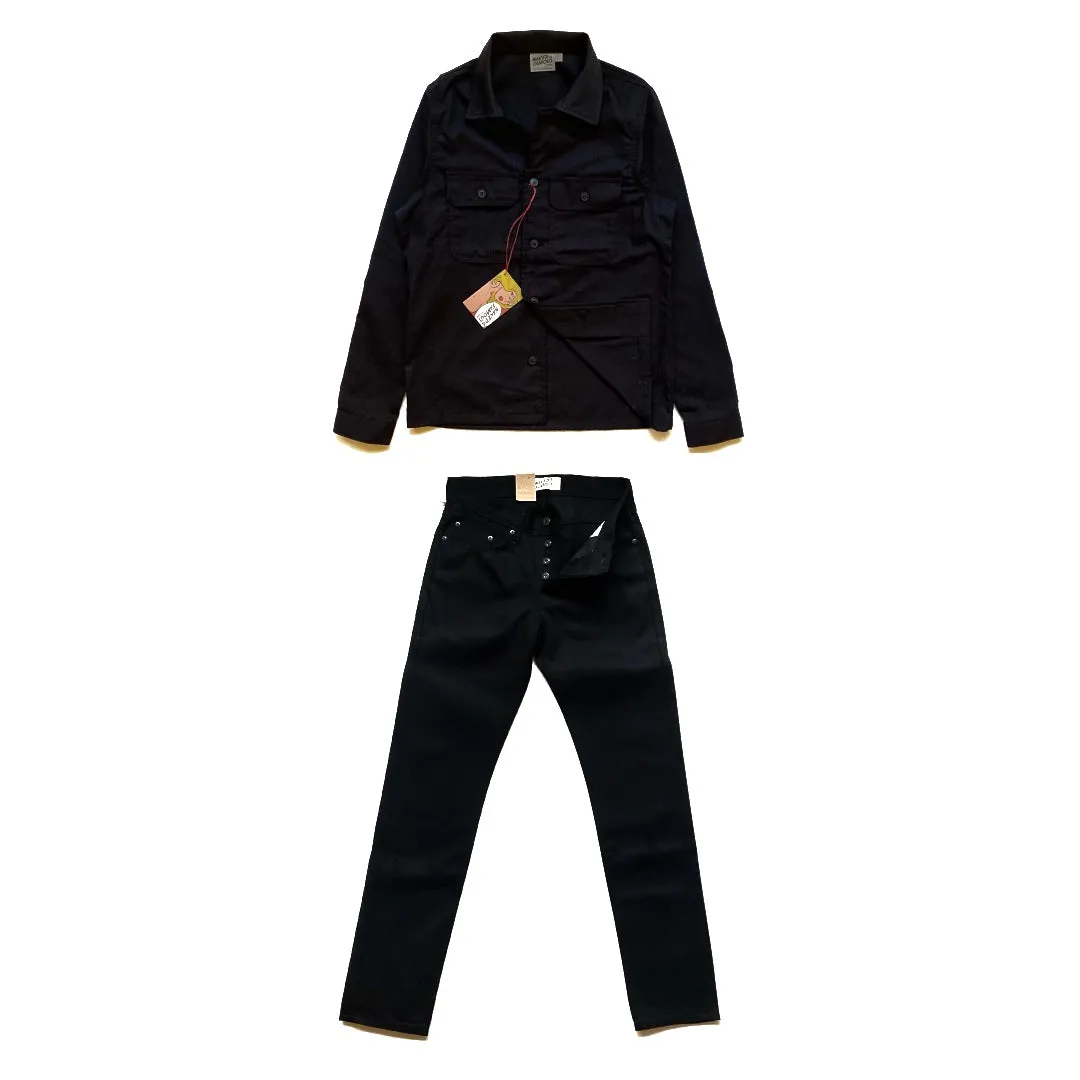 Naked & Famous Denim Solid Black Selvedge - Weird Guy Jeans