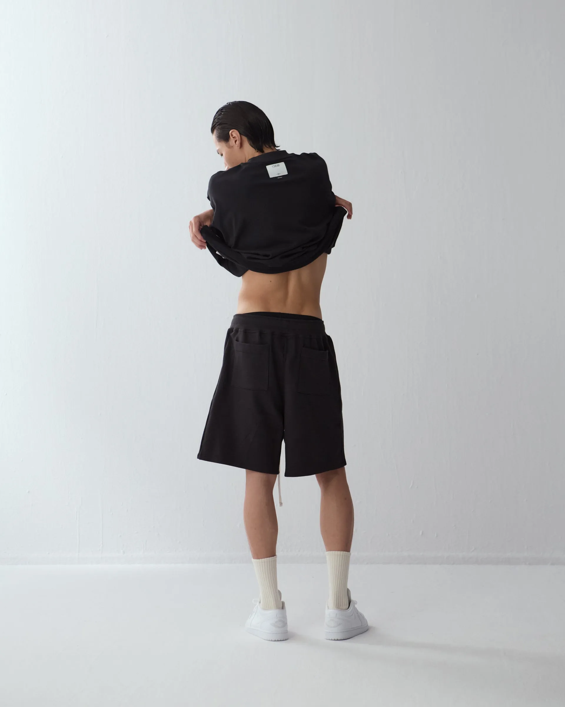 NEUTRALS Zip Shorts - Black