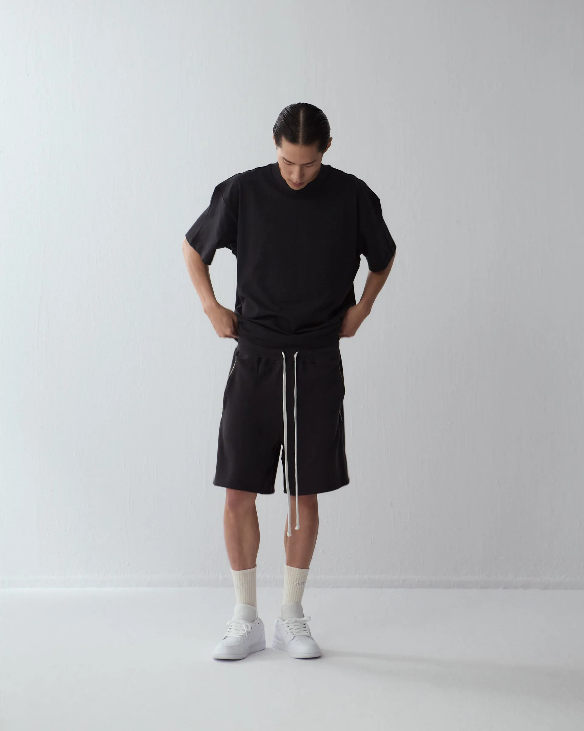 NEUTRALS Zip Shorts - Black