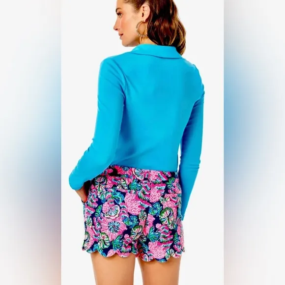 New Lilly Pulitzer NWT Buttercup 5” Knit Shorts Shroom With A View $74 Size 4