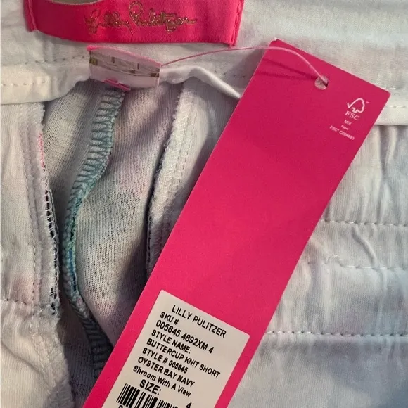 New Lilly Pulitzer NWT Buttercup 5” Knit Shorts Shroom With A View $74 Size 4