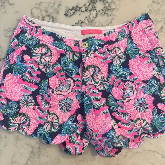 New Lilly Pulitzer NWT Buttercup 5” Knit Shorts Shroom With A View $74 Size 4