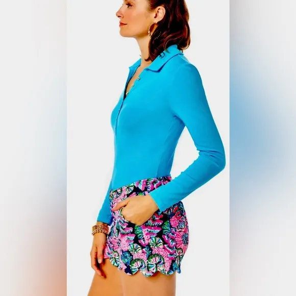 New Lilly Pulitzer NWT Buttercup 5” Knit Shorts Shroom With A View $74 Size 4