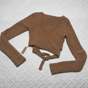 New! SKIMS Cozy Knit Wrap Top