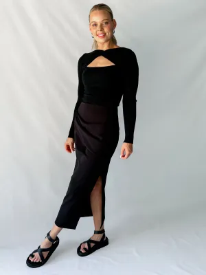 NICKI KNIT - BLACK